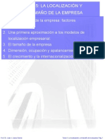 Tema 5 La Localizacion y El Tamaño de La Empresa