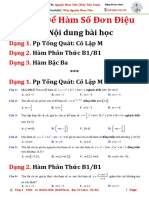 3. Tìm m Để Hàm Số Đơn Điệu (Đồng Biến, Nghịch Biến) - BT