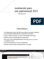 Presentación Para Declaración Patrimonial 2021 