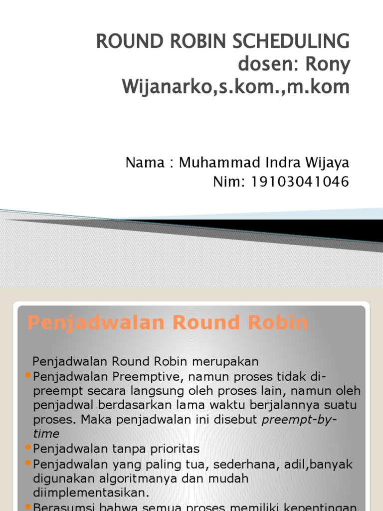 Round Robin Scheduling | PDF | Komputer