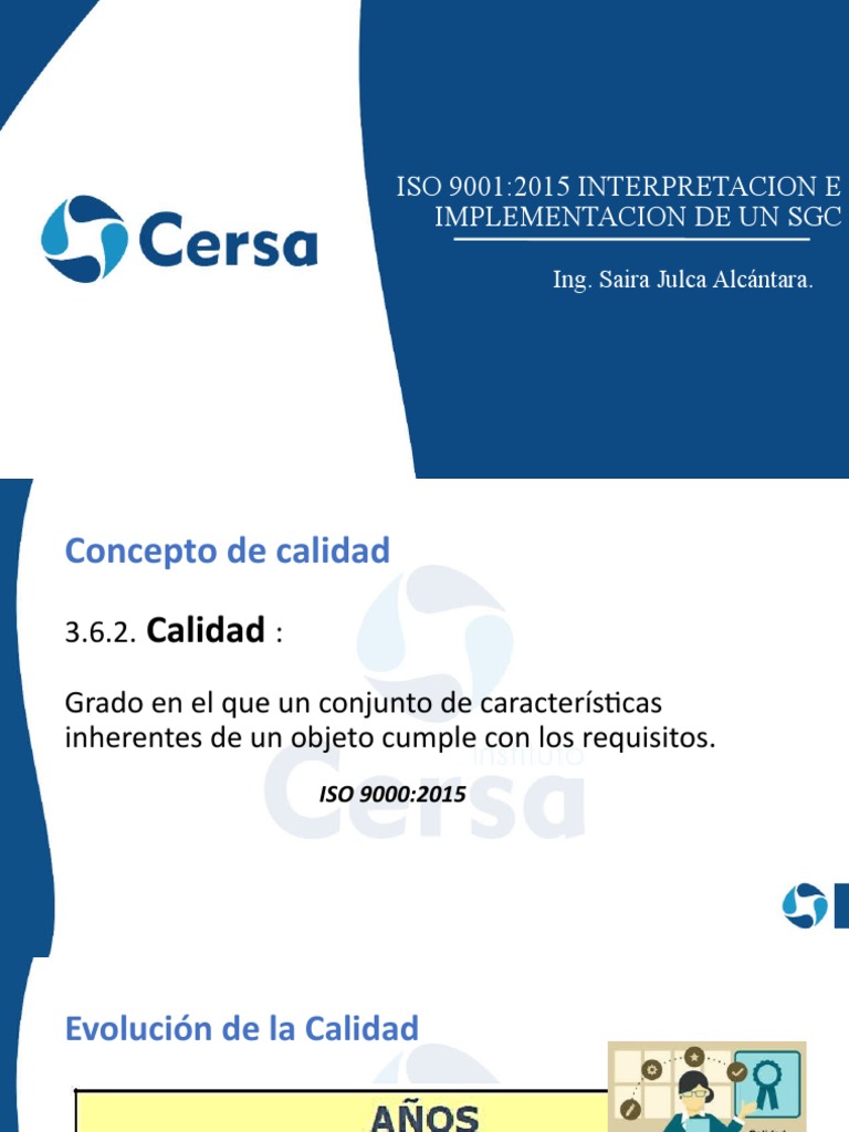 Implementación del SGC ISO 9001:2015 | PDF | Gestión de la calidad ...