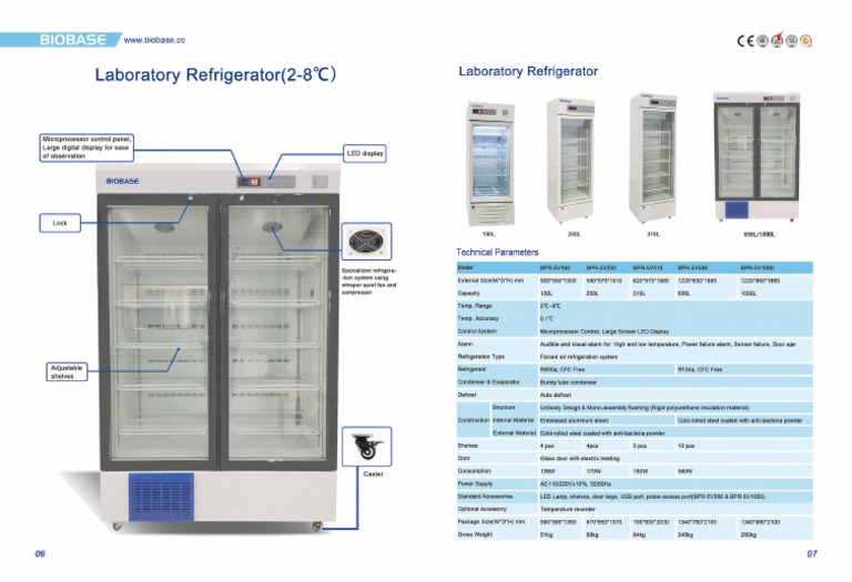 Brosur Biobase Laboratory Refrigerator BPR 5V588 PDF
