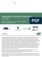 Adaptation Solutions Taxonomy