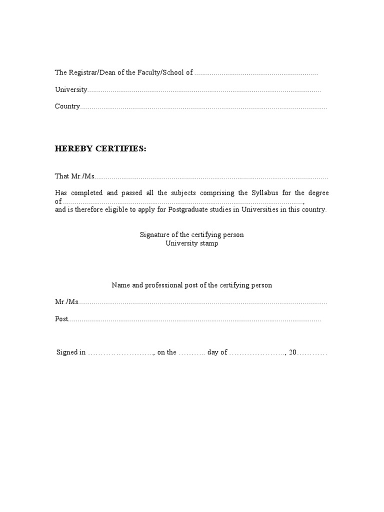 Template Certificate Completion Degree | PDF