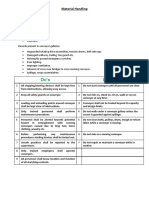 Don'ts: Material Handling