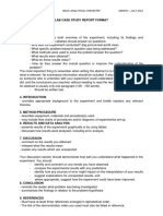 Lab Case Study Report Format