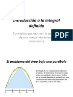 Introducción integral definida: Área bajo una parábola