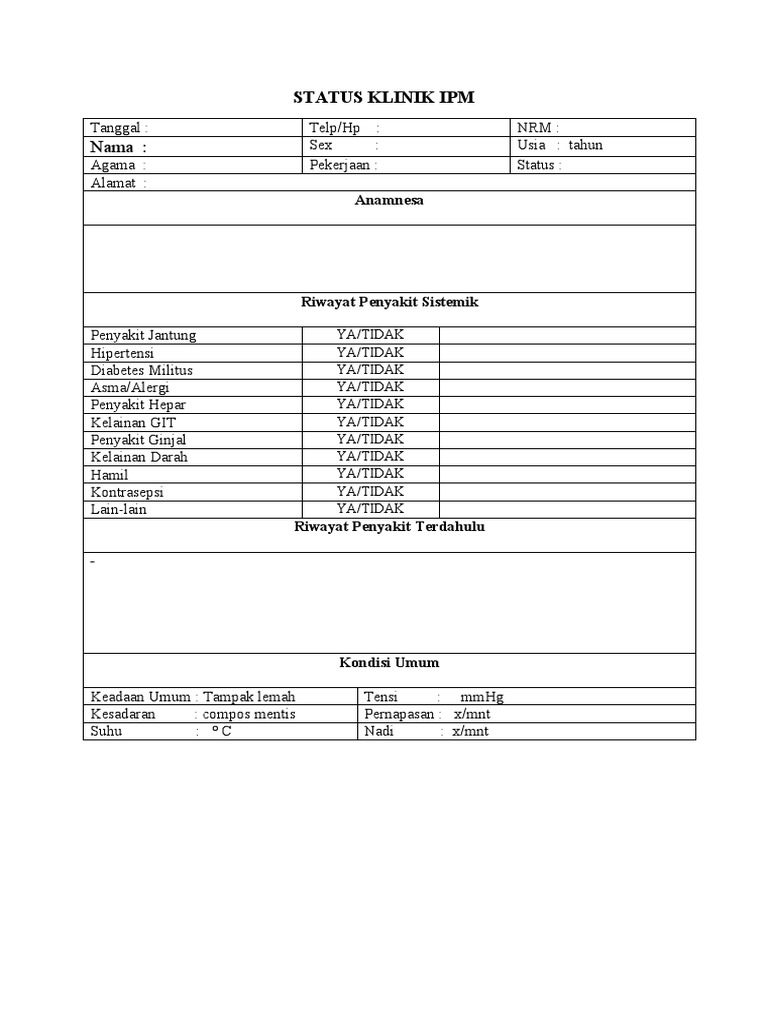 Status Klinik Dan Kontrol Ipm | PDF