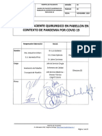 MANEJO DE PACIENTE QUIRURGICO EN PABELLON EN CONTEXTO DE PANDEMIA POR COVID 19 Version 3