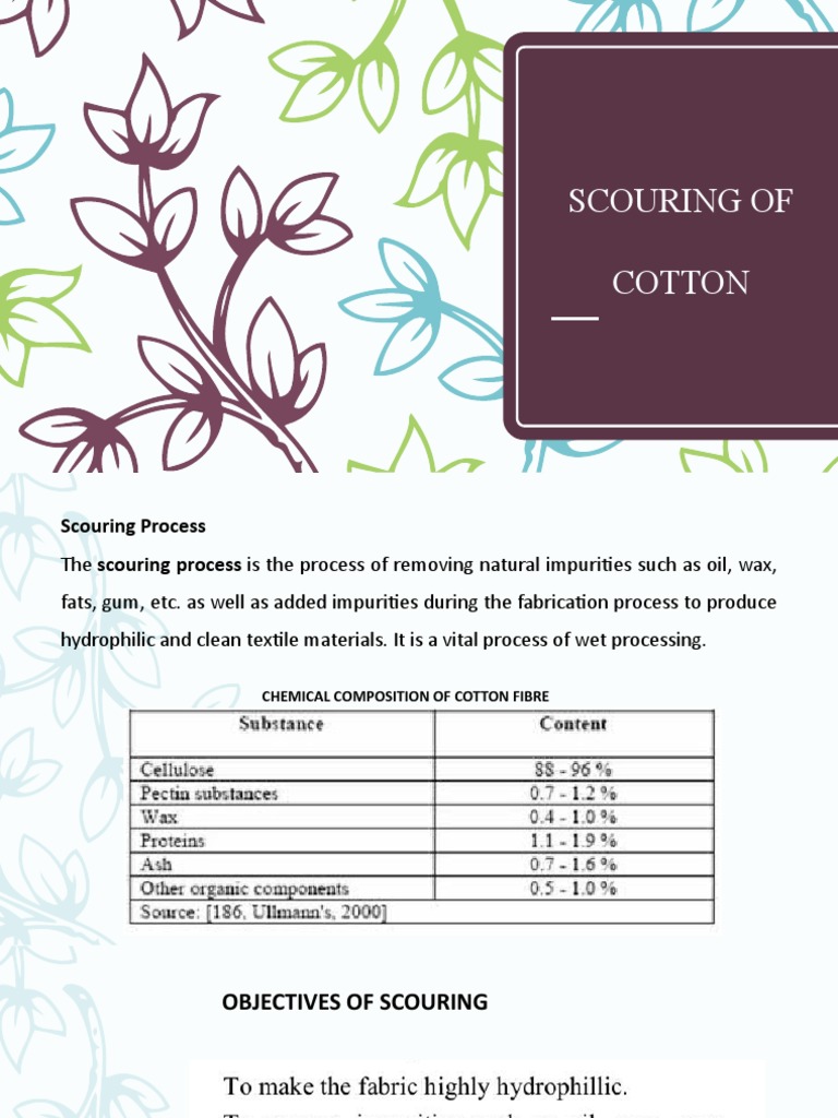 Low-Energy Cotton Scouring Methods | PDF | Technology & Engineering