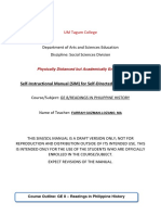 Self-Instructional Manual (SIM) For Self-Directed Learning (SDL)