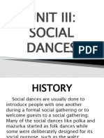 Unit Iii: Social Dances