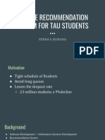 Course Recommendation System For Tau Students: Verna S. Rusiana