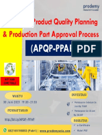 Advanced Product Quality Planning & Production Part Approval Process