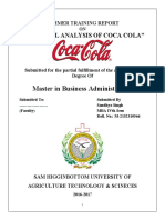 Master in Business Administration: "Financial Analysis of Coca Cola"