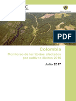 UNODC 2017. Monitoreo de Territorios Afectados Por Cultivos Ilícitos 2016