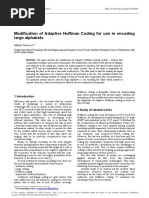 Modification of Adaptive Huffman Coding For Use in