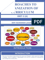 Approaches To Organize Social Science Curriculum