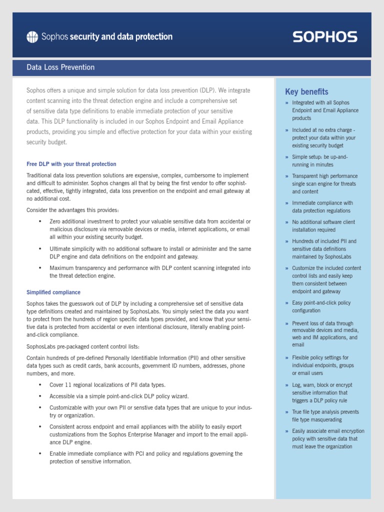 Data Loss Prevention Data Loss Prevention: Key Benefits | PDF ...