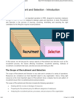 Recruitment and Selection - Introduction - Tutorialspoint