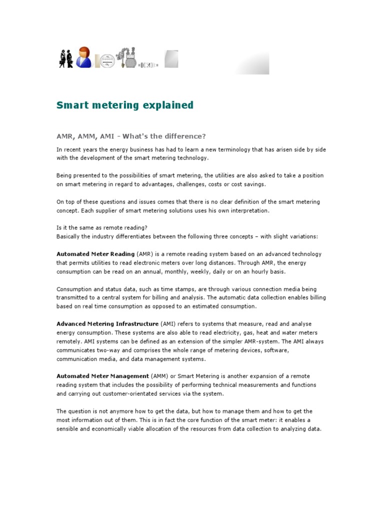 Understanding Smart Metering: AMR, AMI, AMM | PDF | Smart Grid ...