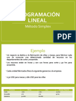 Programación Lineal Metodo Simplex