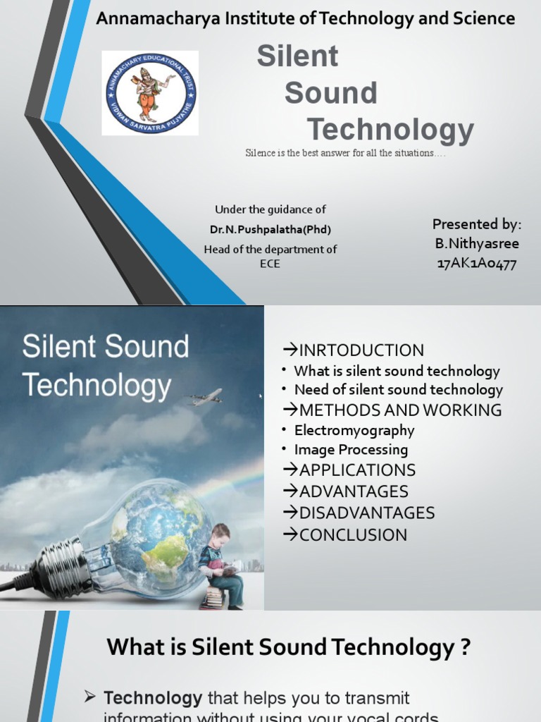 Silent Sound Technology PDF Electromyography Information And