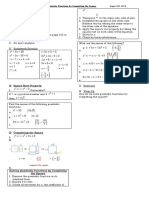 08-06-15 (Solving Quadratic Functions by Completing The Square)