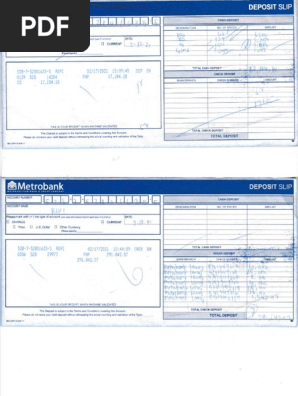 Deposit Slip
