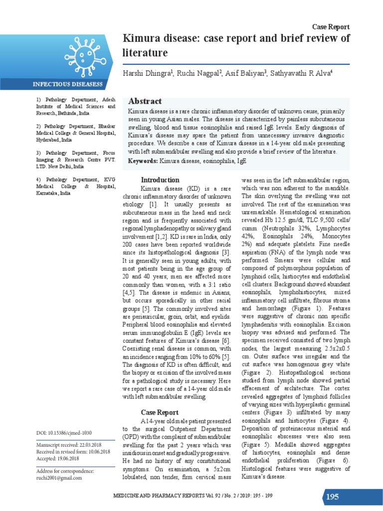 Kimura Disease Case Report and Brief Review of Literature PDF