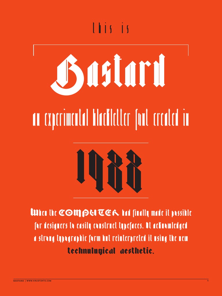 Bastard: An Experimental Blackletter Font Created in | PDF | Typefaces ...