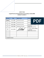 100 PT 001 Liquid Penetrant Examination in Accordance With ASME Section V, Article 6