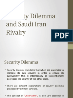 Security Dilemma and Saudi Iran Rivlary