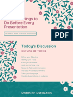 Professional English - Term Assignment - Essential Things To Do Before Every Presentation