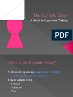 The Keyhole Essay: A Guide To Expository Writing