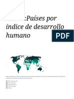 Índice de Desarrollo Humano por País 2020