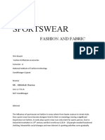 Sportswear: Fashion and Fabric