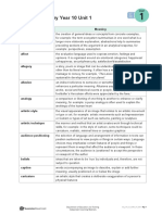 English Glossary Year 10 Unit 1: Term Meaning Abstractions