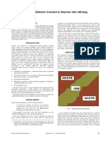 Resue Firing and Dilution Control in Narrow Vein Mining