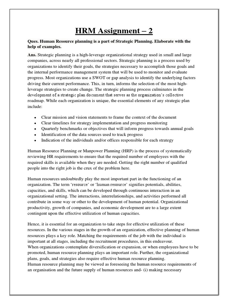Diksha Kasera 50112303920 HRM Assignment 2 | PDF | Human Resources ...