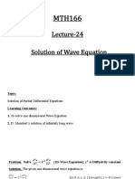 Lecture 24solution of Wave Equation