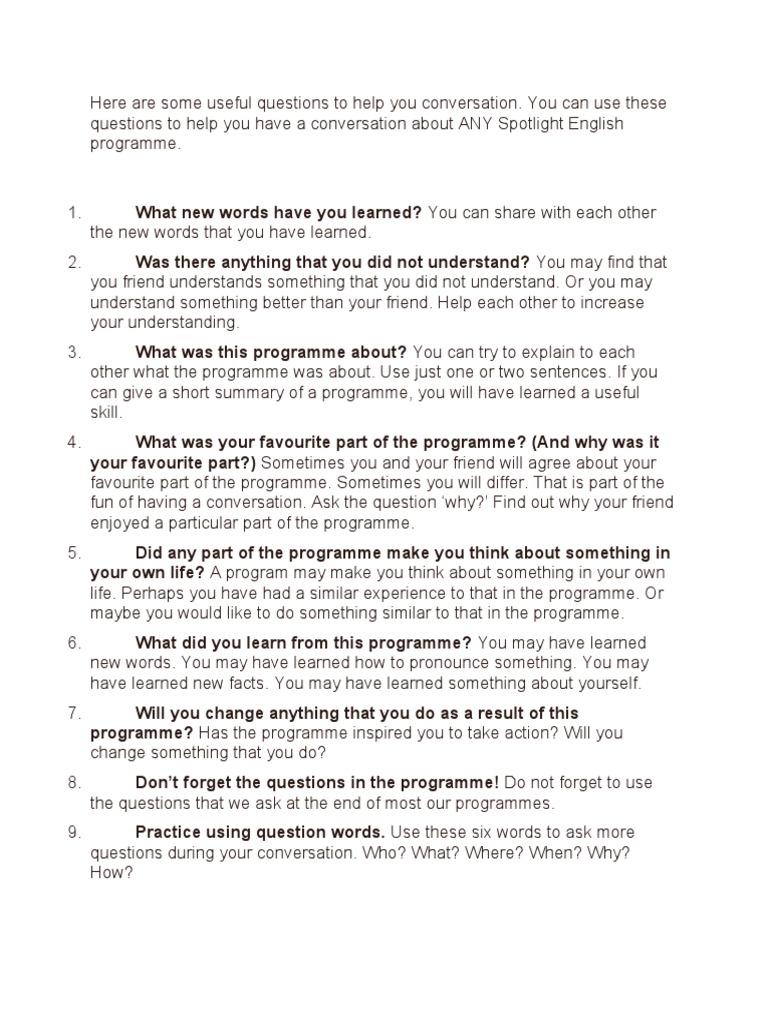 Effective Questions for Language Learning | PDF | Memory | Long Term Memory