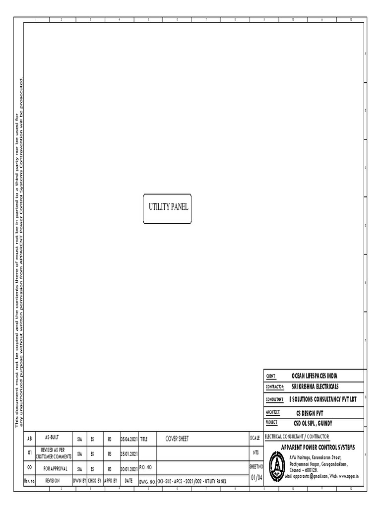 Utility Panel Asbuilt PDF Electrical Components Equipment
