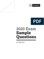 AP 2020exam Sample Questions Biology
