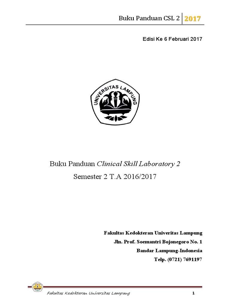 Buku Panduan CSL 2 TA 2016-2017 | PDF | Pengembangan Diri | Kesehatan ...