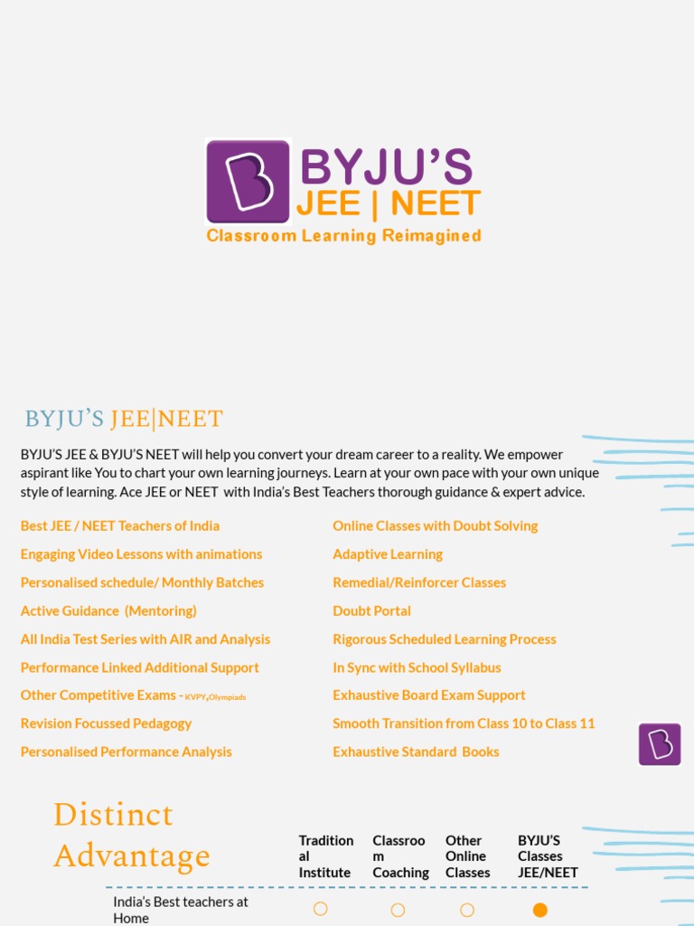 Reimagining Classroom Learning for JEE and NEET Aspirants An Overview