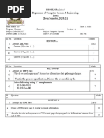 BBDIT, Ghaziabad Department of Computer Science & Engineering Test-1 (Even Semester, 2020-21)