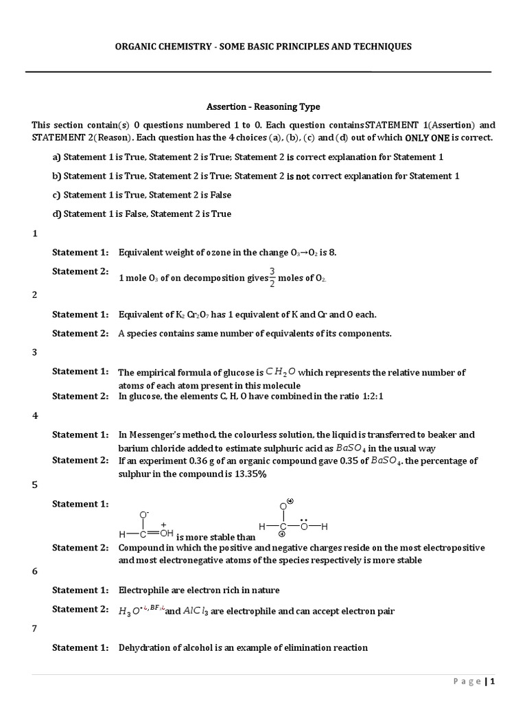 Basic Principles of Organic Chemistry | PDF | Mole (Unit) | Solution