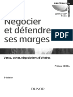 Négocier Et Défendre Ses Marges, Vente-Achat-Négociation D'affaires de Phillipe KORDA