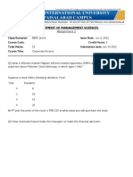 Department of Management Sciences: Assignment 2